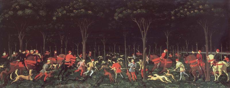 UCCELLO, Paolo Hunt in night oil painting image
